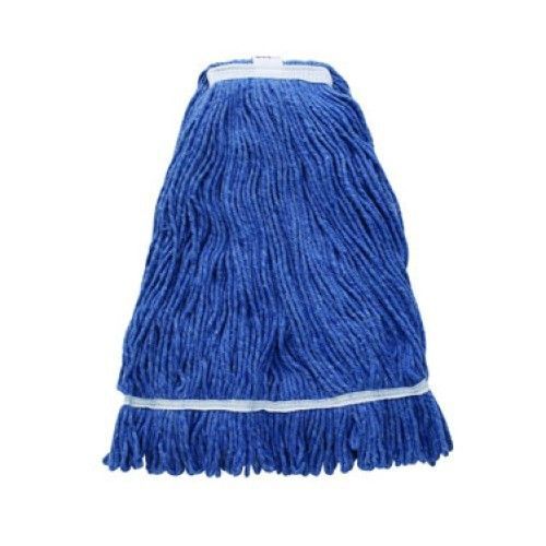 Winco moph-32 blue wet mop head with loop end 32 oz. for sale