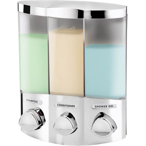 Better Living Products Euro Trio Dispenser with Translucent Container Chrome