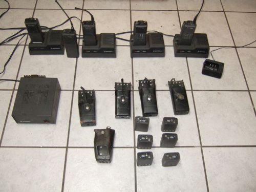 Motorola MTX 800 (lot of 5) with chargers, batteries and holsters