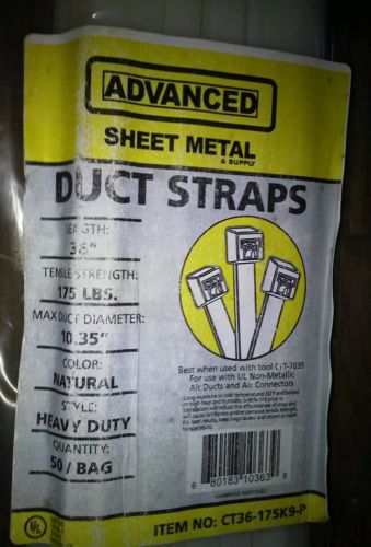 ADVANCED 50 QTY ZIP TIES DUCT STRAPS 36&#034; HEAVY DUTY CABLE TIES 175 LB INDUSTRIAL