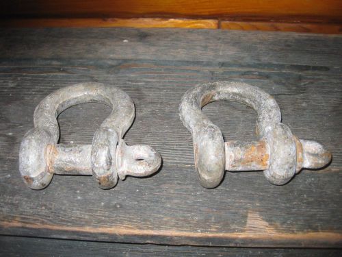 2 crosby-lauchlin  swl 6 1/2 ton 7/8&#034; screw pin anchor rigging shackle vg condi for sale