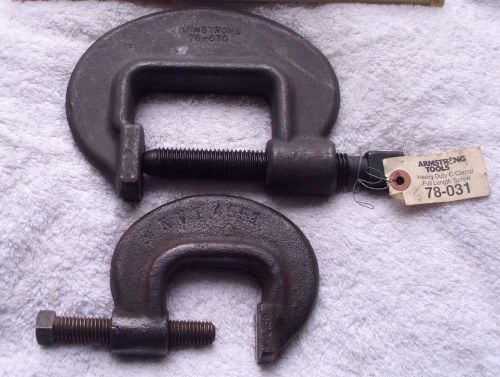 1 new Armstrong Heavy-Duty  C-Clamp  78-030/ 78-031 3 5/16&#034; and 1 KVP 551 2 1/4&#034;