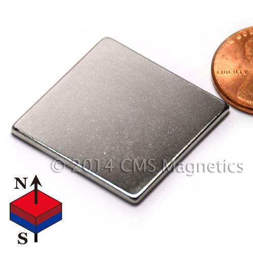 Neodymium N45 1&#034;x1&#034;x1/16&#034; NdFeB Rare Earth Magnets 200 PC