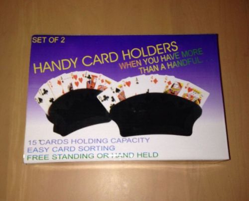 Handy card holders, set of 2, 15 card holding capacity, black for sale