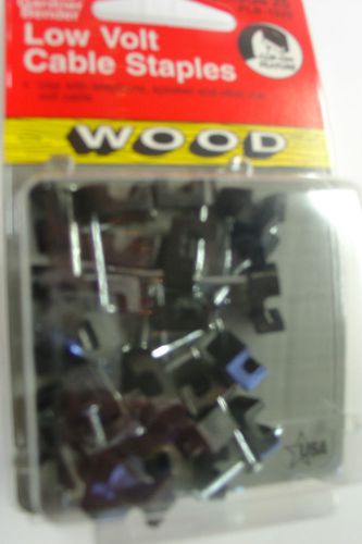 10pk&#039;s of qty 25 ( 250pc. total ) Black Plastic Staples Low Volt Cable FULL BOX