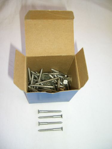 Vintage Zinc Chromate, Qty 65, 1 3/4&#034; Slotted Wood Screws, Grade 8, NOS in Box
