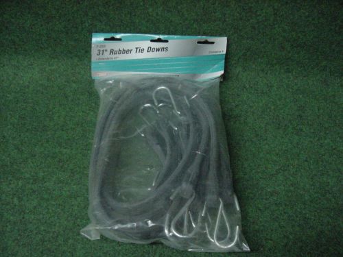 6 piece 31&#034; rubber tie downs straps bungee cord tarp champ 7-255 for sale
