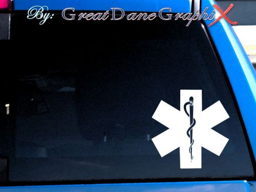Star of life ems vinyl decal sticker -high quality- color for sale