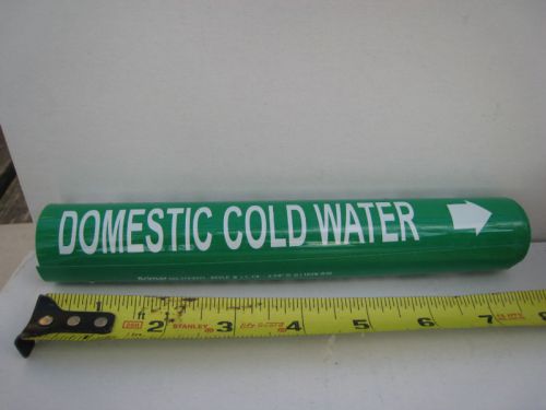 5 Brimar Signs  DOMESTIC COLD  WATER 1-1/8 x 2-3/8 in