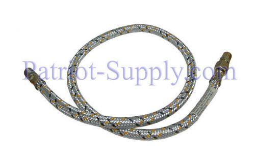 S220-36 flexible oil line, braided steel outside covering, 1/4&#034;-npt (mxm), 36&#034; for sale