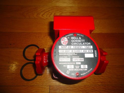 Bell &amp; gossett red fox nrf- 22 circulator pump for sale