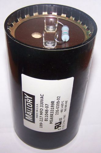 B1104807 GOODMAN START CAPACITOR 189-227 MFD 330VAC MALLORY MSA8R33189R