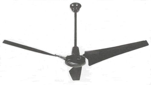 2- 60&#034; Industrial L-660-BL fans, black, 120v, 46000 cfm, airfoil style blade