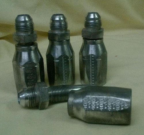 Lot of 4 aeroquip reusable hose fittings-jic male -8 (1/2&#034;) x -8 (1/2&#034;) hose for sale