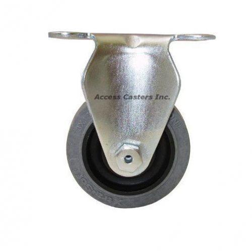 30AXYR  3&#034; Anti-Static Rigid Plate Caster Non-Marking TPR Wheel, 200 lb Capacity
