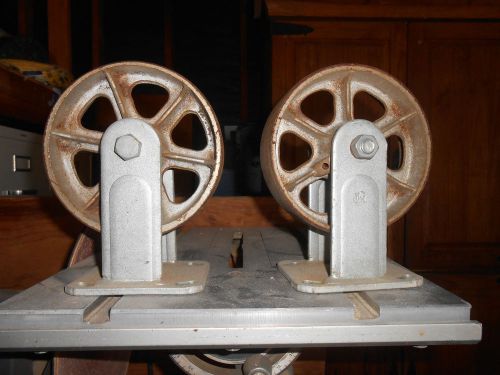 Cast iron wheels 6&#034;  (pair) for sale