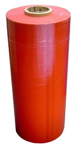 Red tint pallet wrap stretch film 18&#034; x 65ga x 1500&#039; (4 rolls/case) for sale