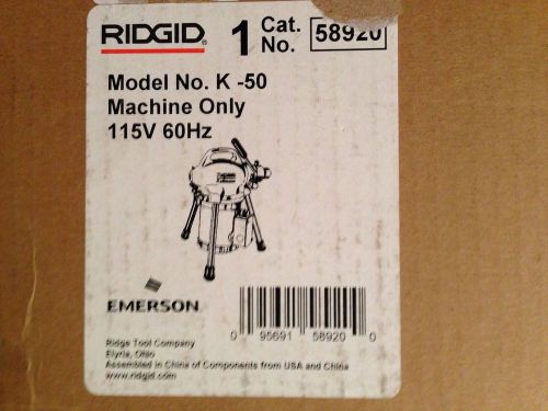 RIDGID K-50-4 SECTIONAL MACHINE 58960 INC.  A30 CABLE KIT 3/4&#034; TO 4&#034; drain lines