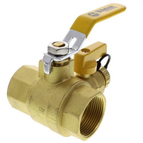 Webstone full port forged brass ball valve w/hi-flow hose drain &amp; rev hndl 1 1/4 for sale