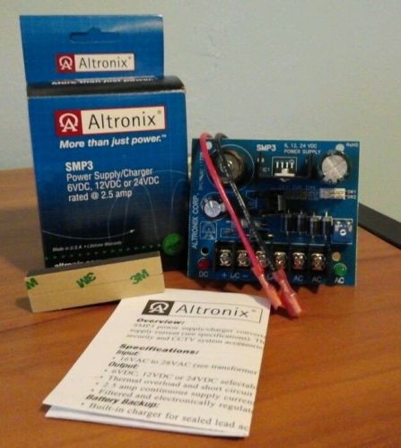 Alronix smp3 power supply/charger 6vdc, 12vdc or 12vdc rated @ 2.5 amp for sale