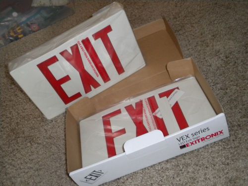 New Exitronix Red Letter Exit Sign
