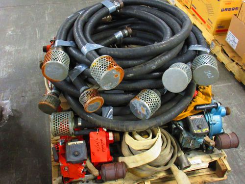 PORTABLE FIRE PUMPS AND STRAINERS WITH DISCHARGE HOSES
