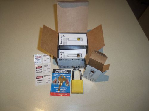 Master lock 410ylw lockout padlock, yellow, (1 box of 6 locks) for sale