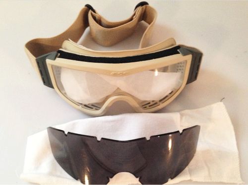 NEW Desert Tan Goggles ESS Profile NVG Military W/ clear &amp; shade lenses EP01DT