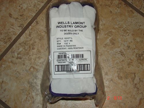 Wells Lamont XL Work Gloves Goatskin 12 pairs