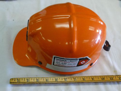 1984 msa  comfo-cap miner&#039;s hat orange - safety for sale