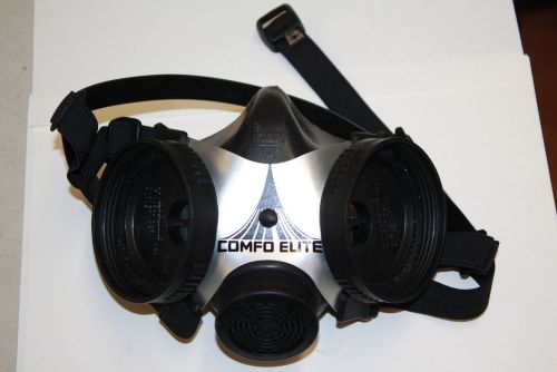 Msa comfo elite dual cartridge respirator half mask face piece medium for sale