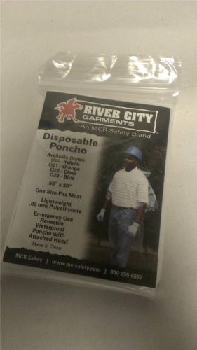 MCR Safety: River City Garments Clear Disposable Poncho (J1)