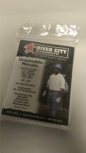 MCR Safety: River City Garments Clear Disposable Poncho (J1)