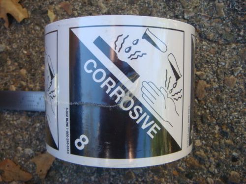 One Roll 500 CORROSIVE Stickers