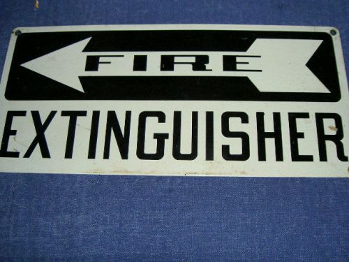 vintage metal sign &#034;FIRE  EXTINGUISHER&#034; original industrial factory