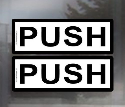 White push door stickers laminated - entrance decals window sticker decal for sale