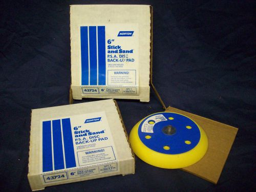 NORTON 43724 sanding Disc Backup Pad 6&#034; Diameter 5/16&#034;-24 thread male shaft NOS