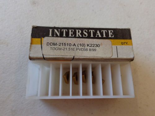 6 INTERSTATE CARBIDE INSERTS TDGW-21.51E PVD56