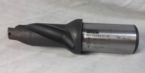 Drilling tool corodrill 880-d3400l40-02 sandvik coromant indexable drill 34mm di for sale