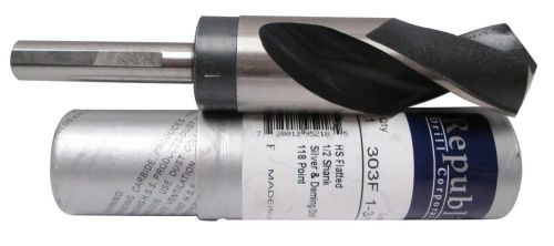1-1/2&#034; HSS Silver &amp; Deming -1/2&#034; Reduced Shank - Drill