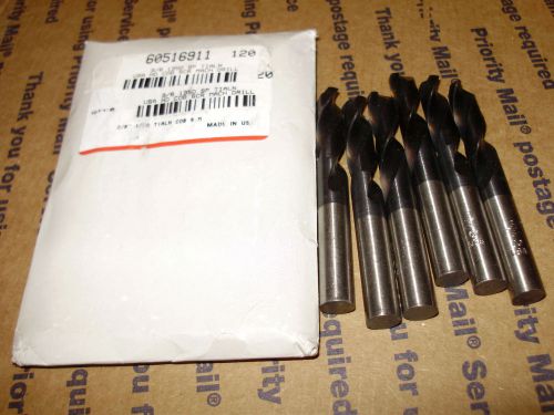 Lot of (6) new 3/8&#034; screw machine length drill bit  cobalt tialn usa for sale