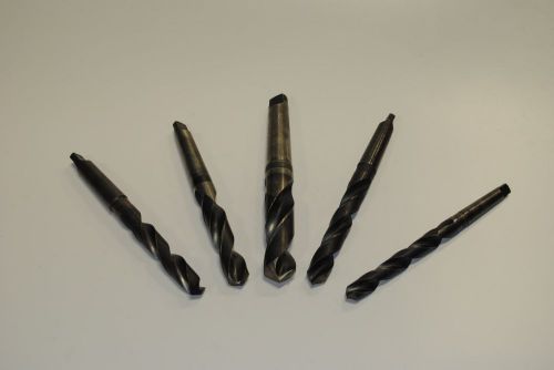 Taper drill bit 5 piece lot lsi hs malcus national high speed lathe mill #49 for sale