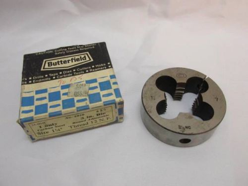 NEW NOS Union Butterfield No. 2010 Carbon Steel 3&#034; Die Size 1-1/4&#034; Thread 12 NF