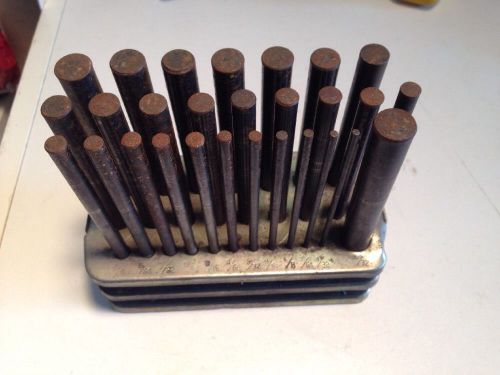 28 Piece Pin Punches Set ~ Metal Holder