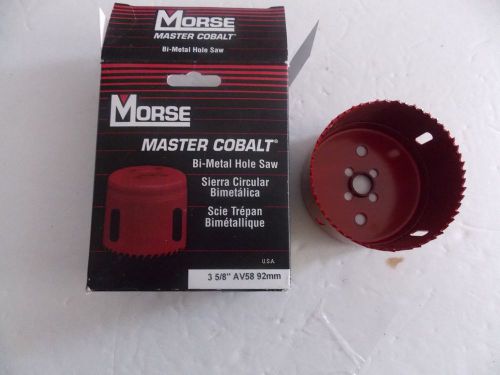 Morse master cobalt 3 5/8&#034; bi-metal hole saw new made in usa for sale
