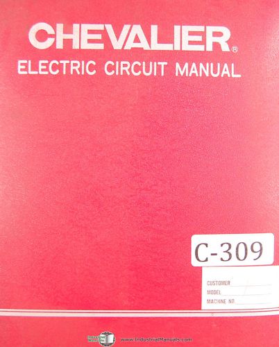 Chevalier fsg series, grinder, electric circuit diagrams &amp; parts 3 phase manual for sale