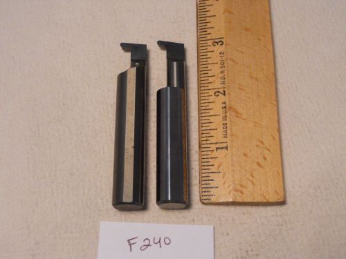 2 USED SOLID CARBIDE RETAINING RING. 1/2&#034; SH. MICRO 100 STYLE. RR {F240A}