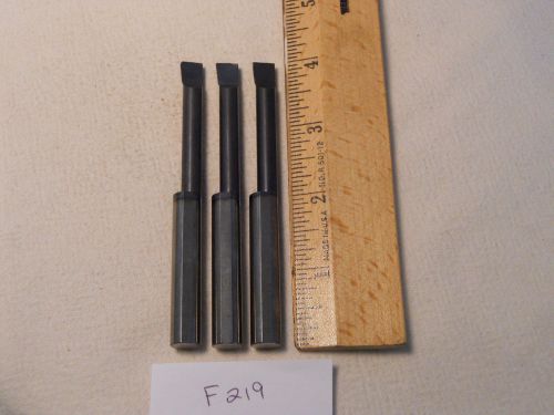 3 used solid carbide boring bars. 3/8&#034; shank. micro 100 style. b-320 (f219} for sale