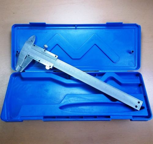 Stainless steel vernier caliper 150mm 6&#034; gauge micrometer measurement tool w/box for sale