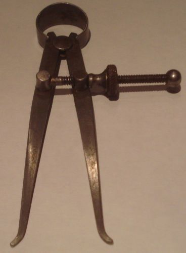 VINTAGE UNION TOOL SPRING-TYPE INSIDE CALIPER 4 IN SOLID NUT AMERICAN MADE